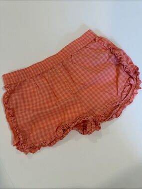 Emile et Ida Pink Gingham Ruffled Kids Shorts